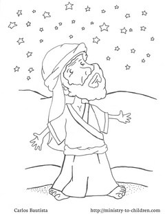 Abraham and gods promise coloring page