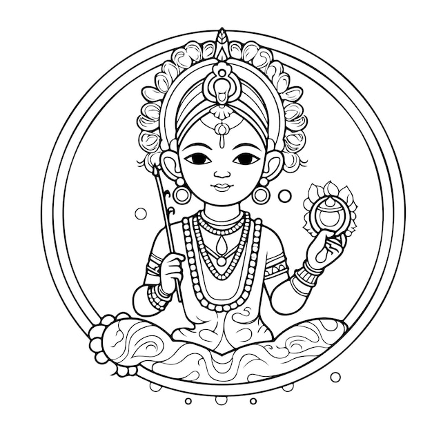 Premium vector sketch hand drawn single line art coloring page line drawing