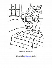 God hears my prayer coloring childrens sermons from co