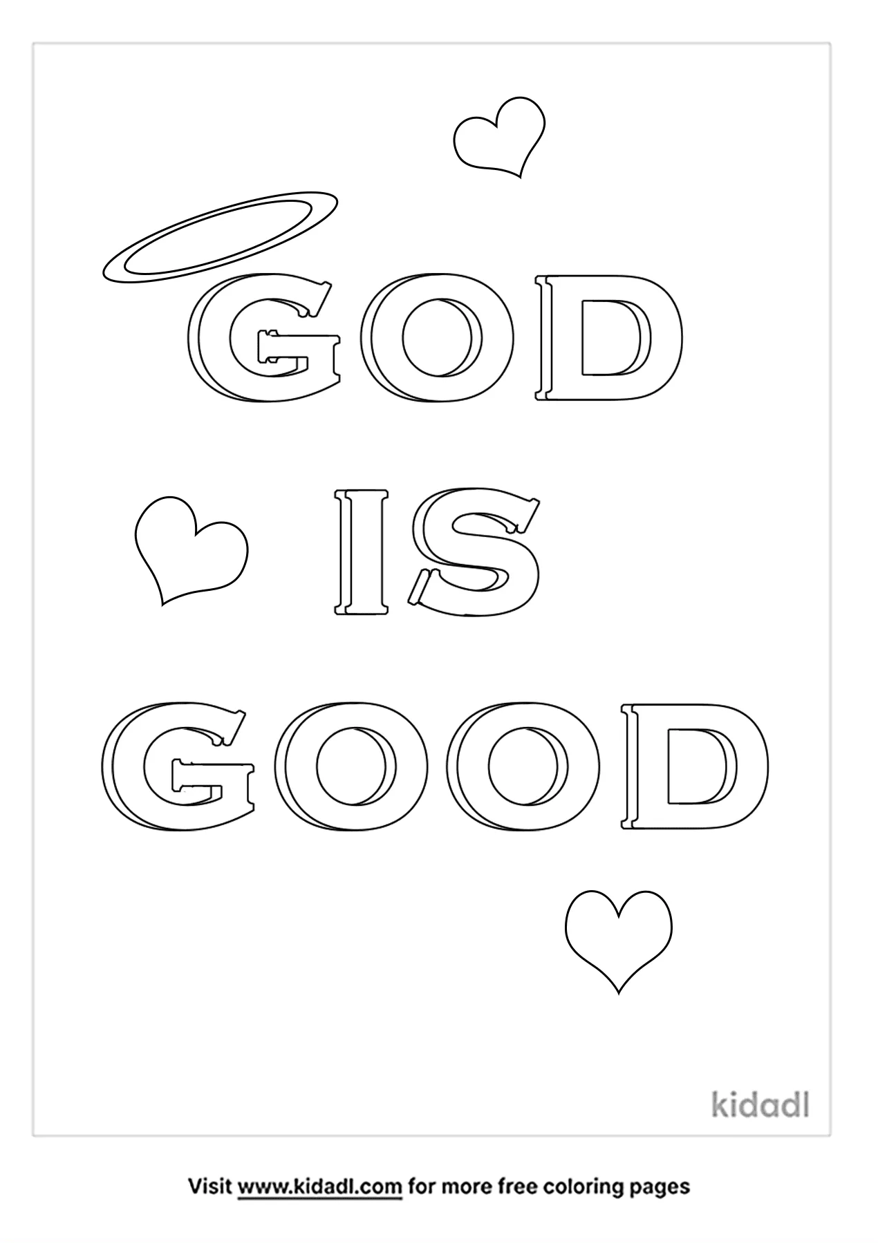 Free god is good coloring page coloring page printables