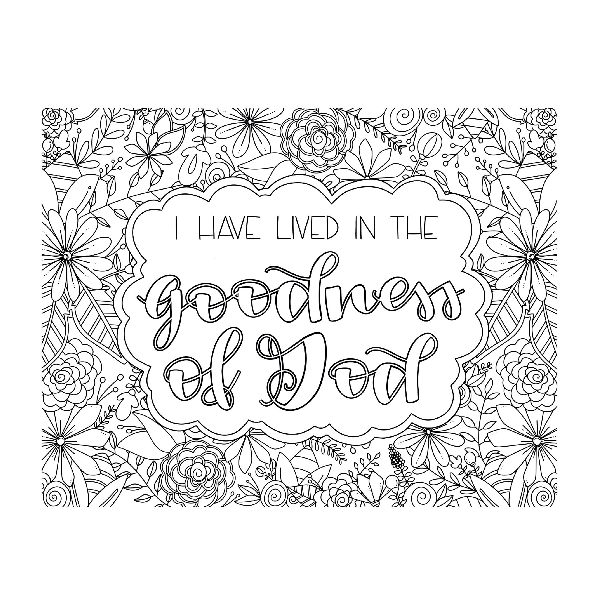 Coloring page digital download goodness of god bible verse coloring page custom coloring page god is good coloring page self care download now