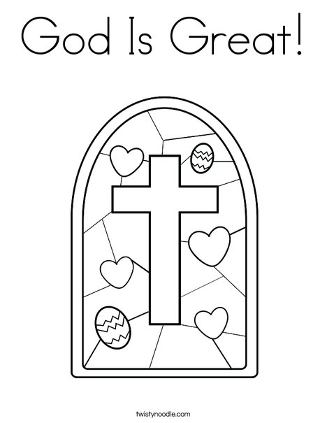 God is great coloring page