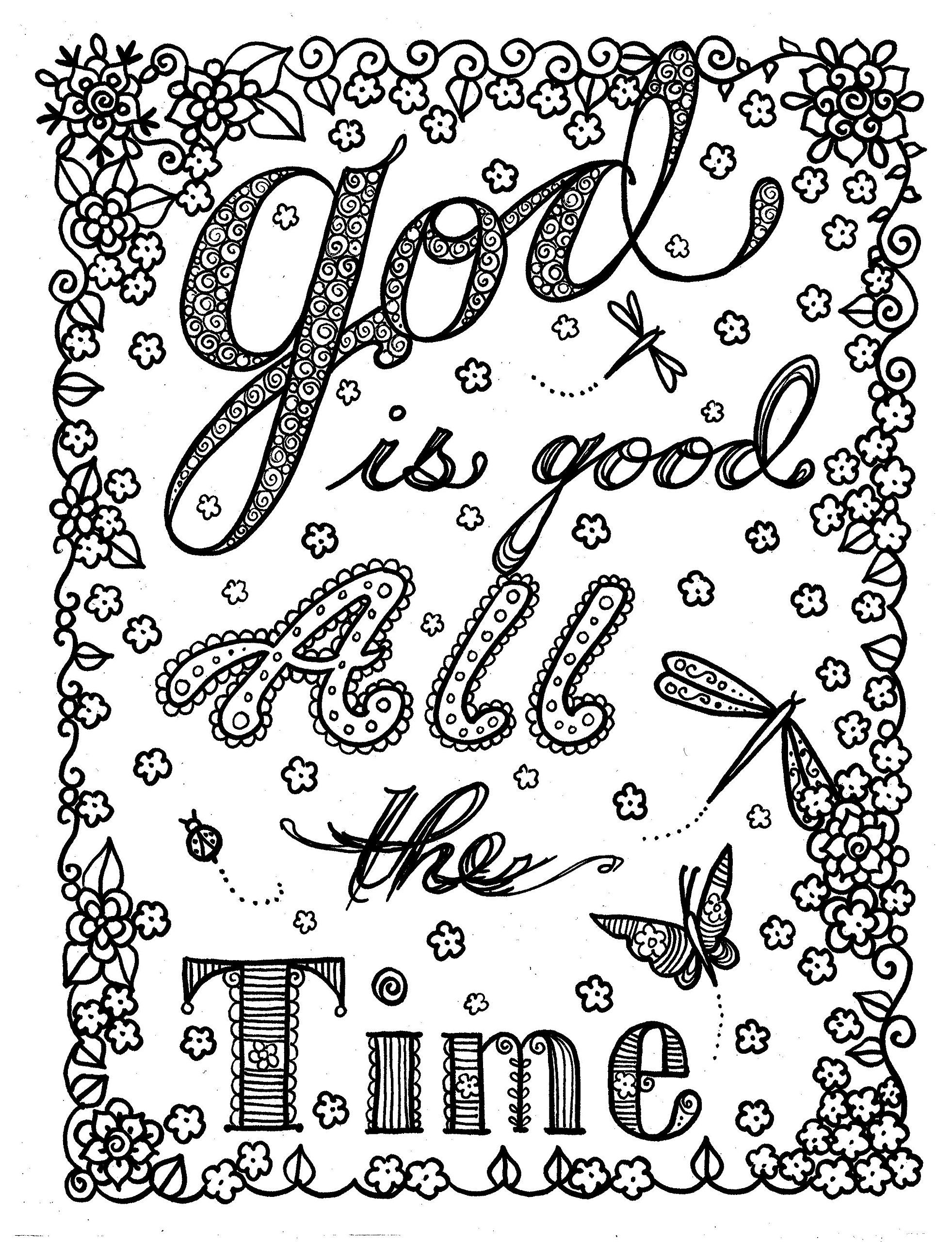 God is good all the time coloring books printable adult coloring pages adult coloring books