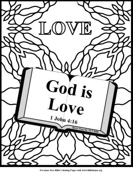 Free bible coloring pages about love