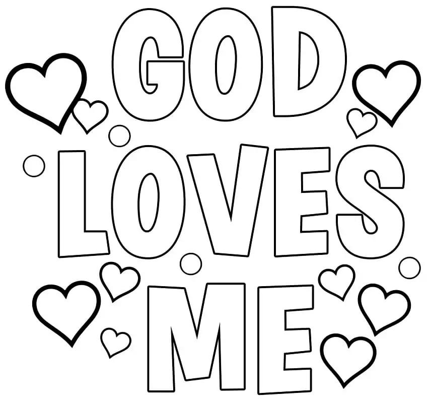 God loves me malvorlagen