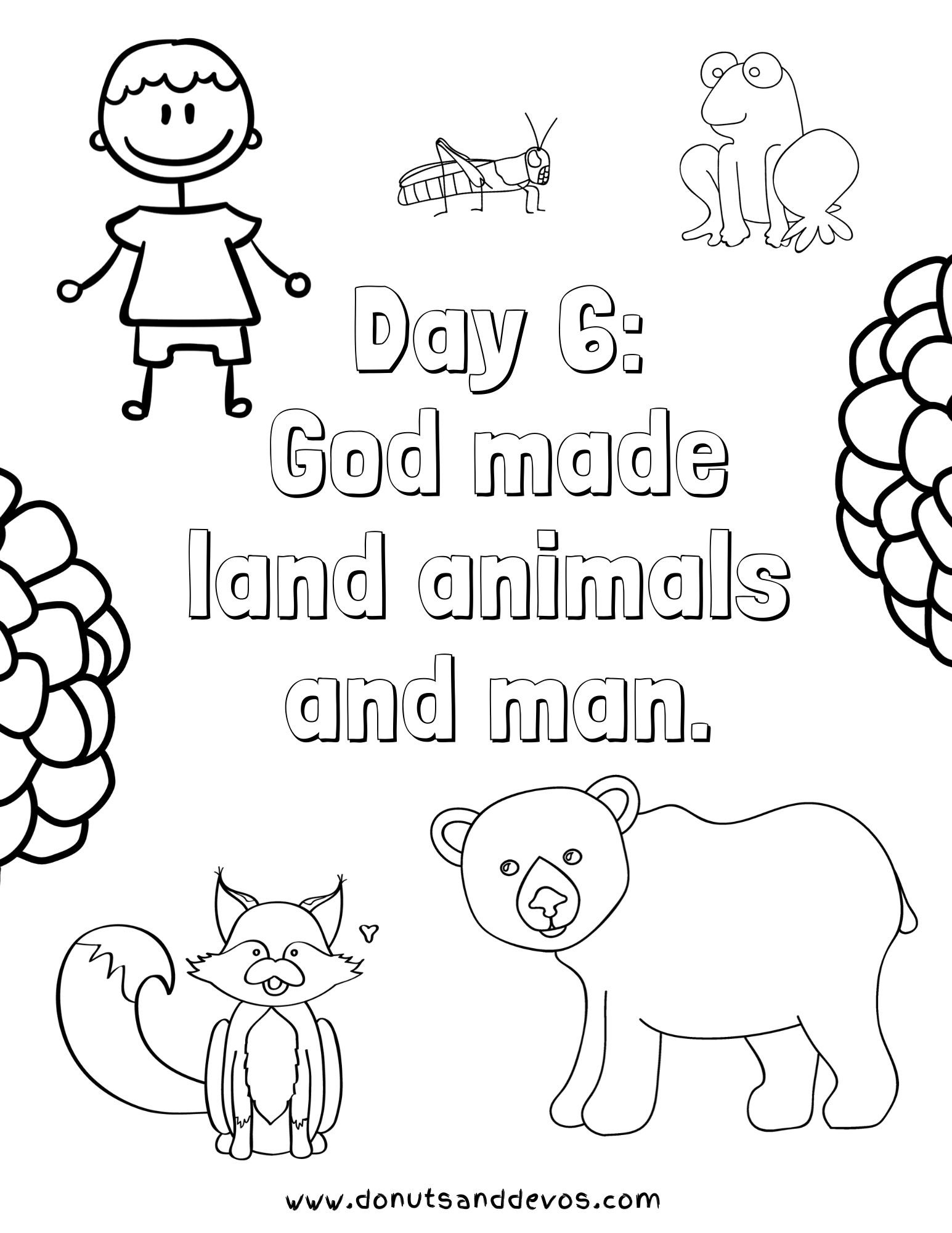 Creation coloring pages