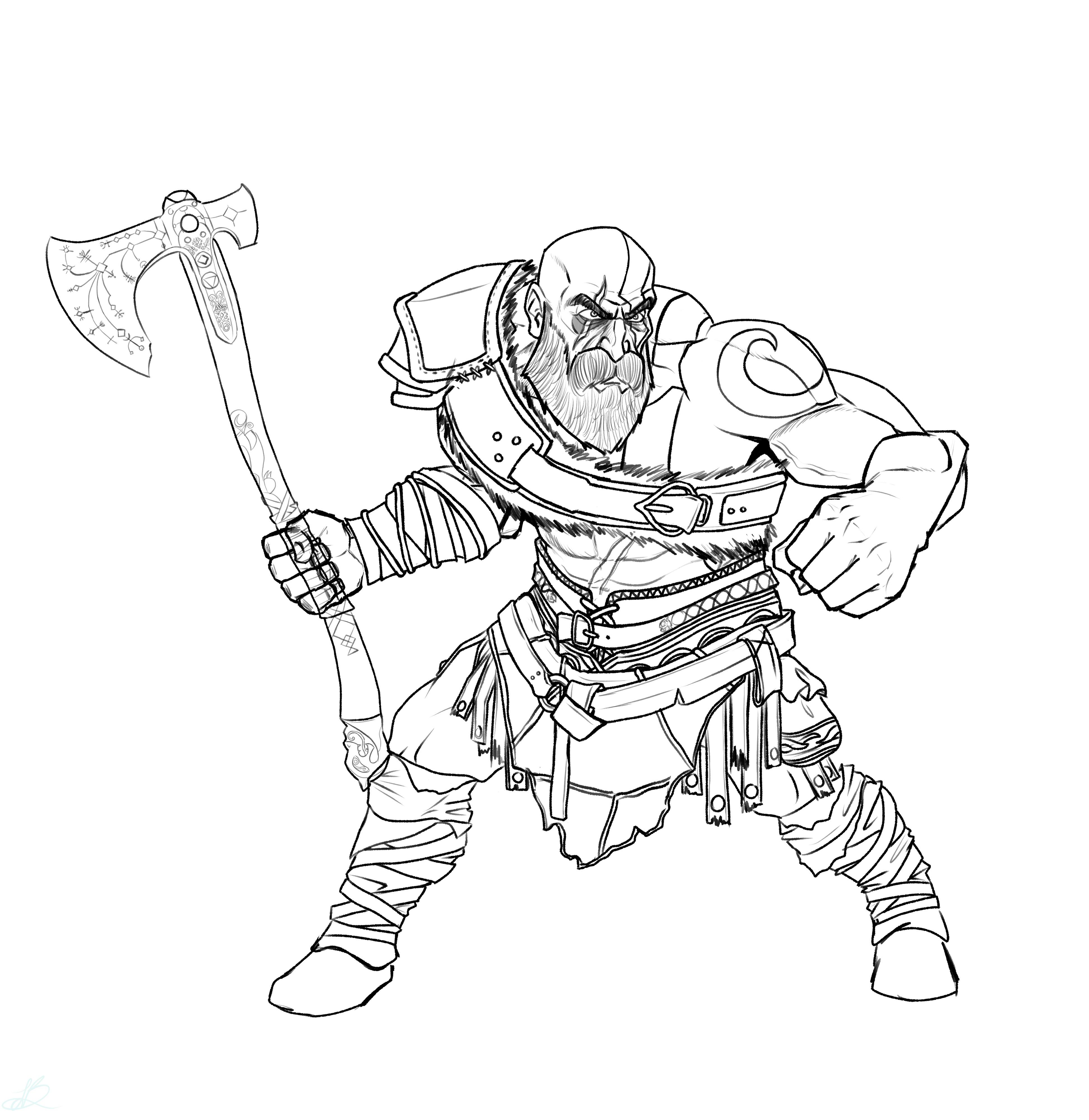 Kratos artwork rgodofwar