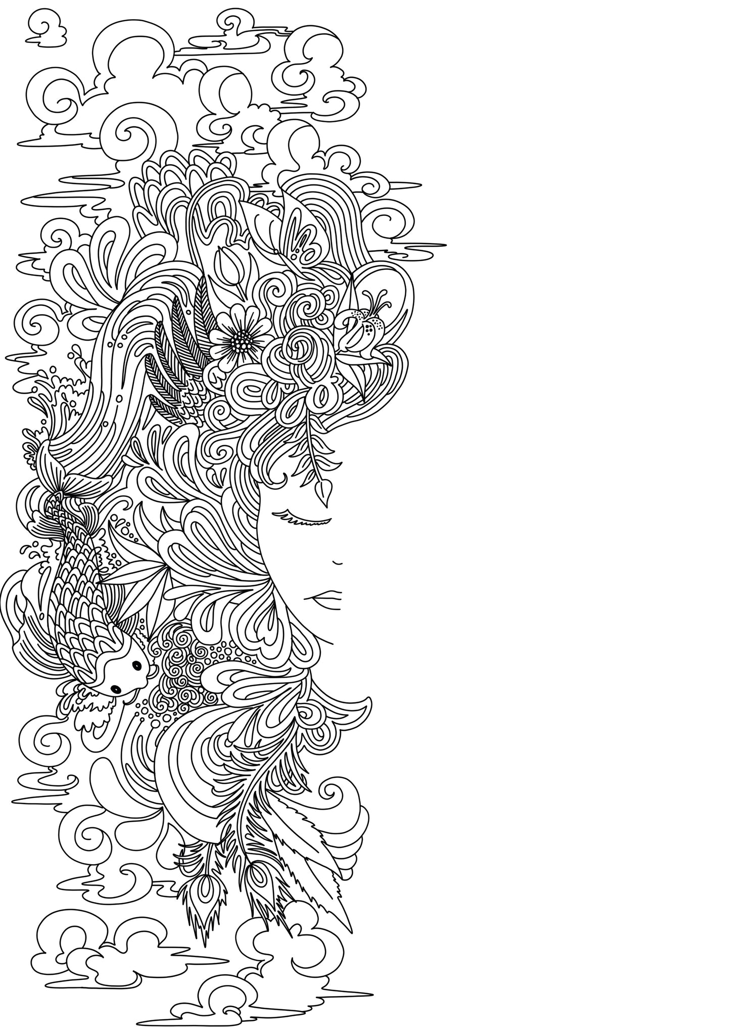 Goddess coloring page â illustrations