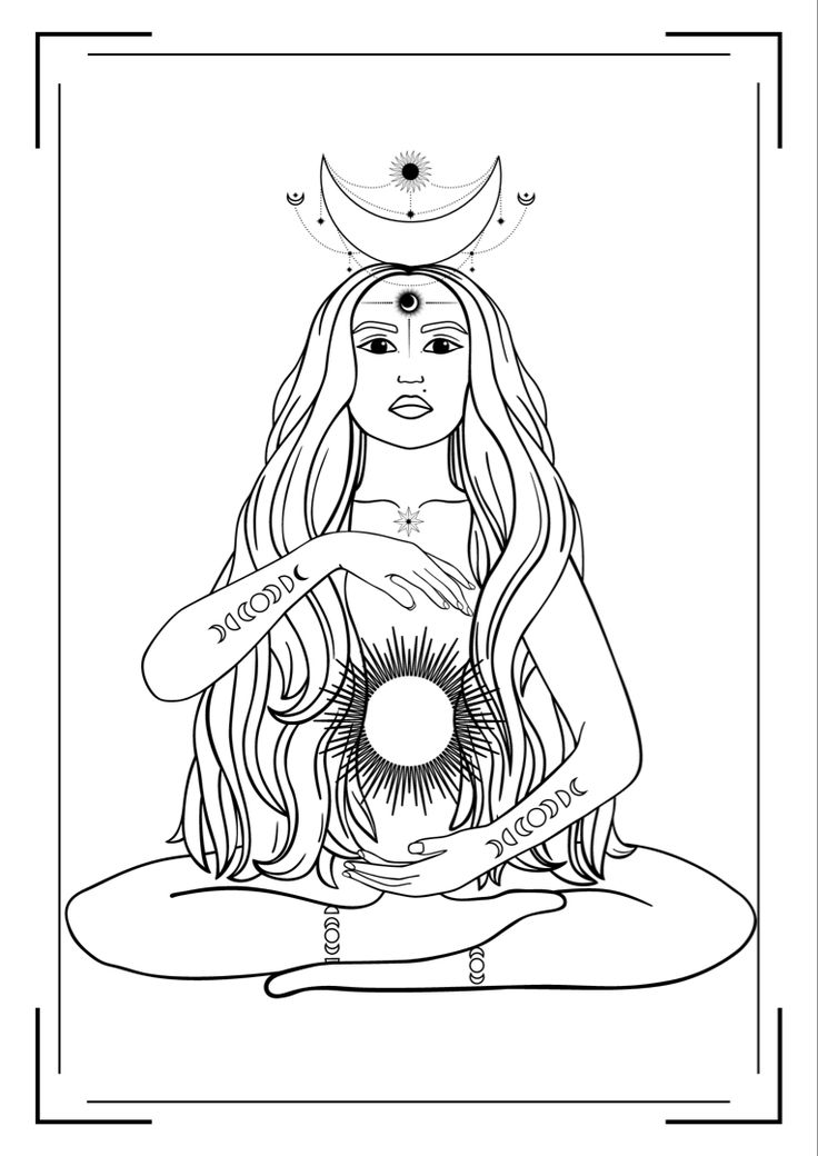 Goddess coloring page drawings art drawings art drawings simple