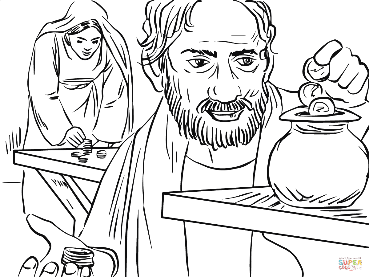 Ananias and sapphira lied to god coloring page free printable coloring pages