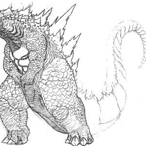 Godzilla coloring pages printable for free download