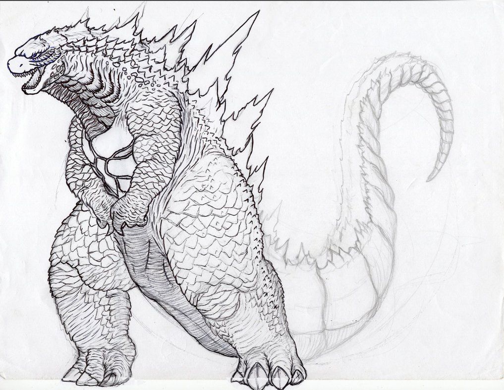 Godzilla coloring pages sketch coloring page monster coloring pages godzilla godzilla tattoo