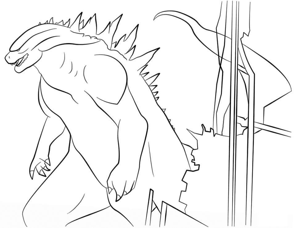 Godzilla coloring pages printable for free download