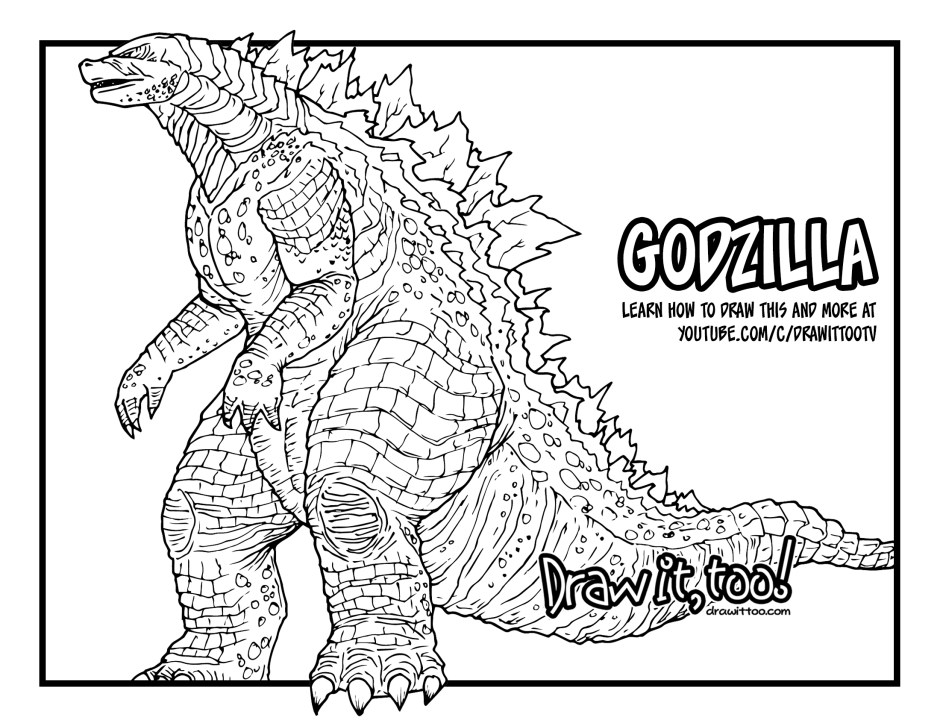 How to draw godzilla godzilla movie drawing tutorial
