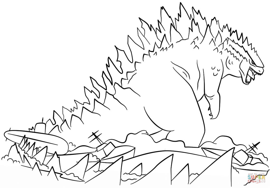 Godzilla drawing unfinish by burnblits on