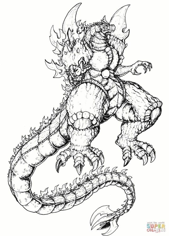 Wonderful photo of godzilla coloring pages
