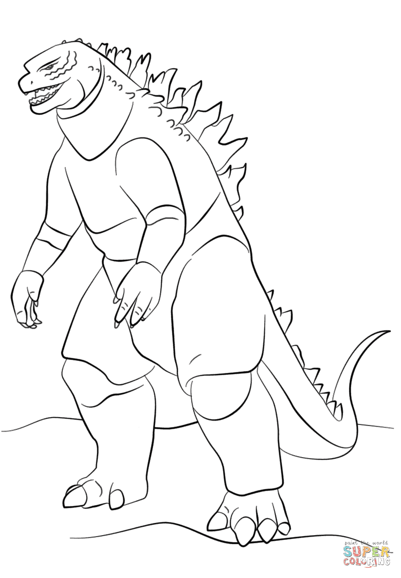 Free godzilla coloring pages