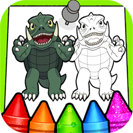 Monster godzilla coloring book