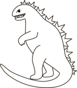 Godzilla coloring pages free coloring pages
