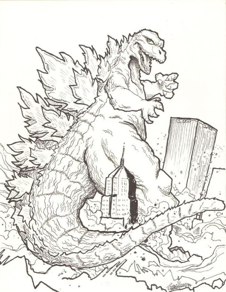 Free printable godzilla coloring pages