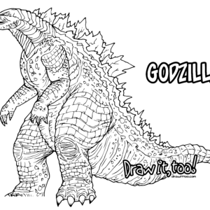 Godzilla coloring pages printable for free download
