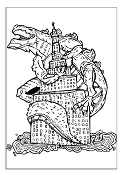 Godzilla coloring pages the ultimate activity for kids who love monsters pdf