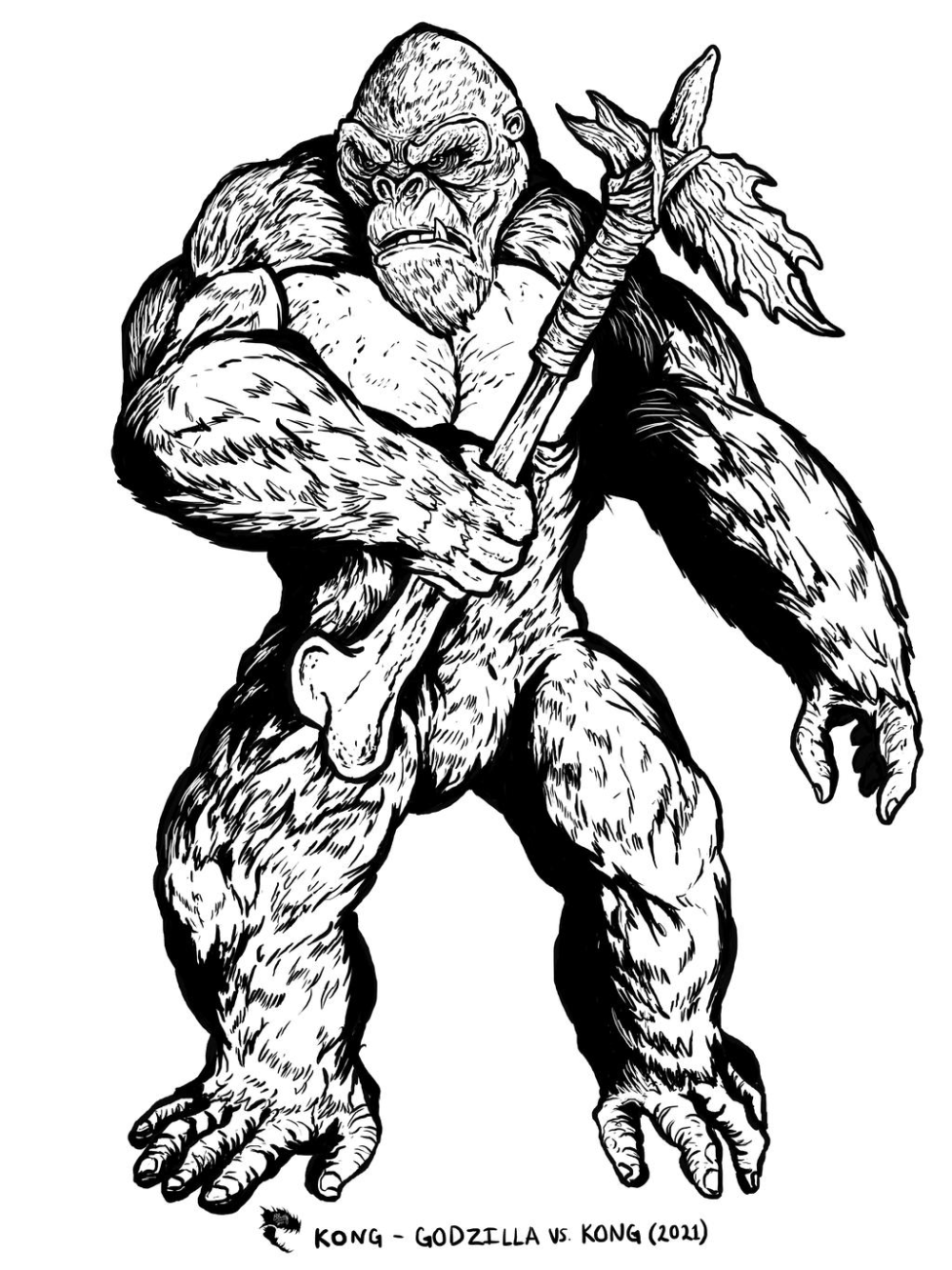 Kong by wretchedspawn on deviantart king kong batman tattoo kong