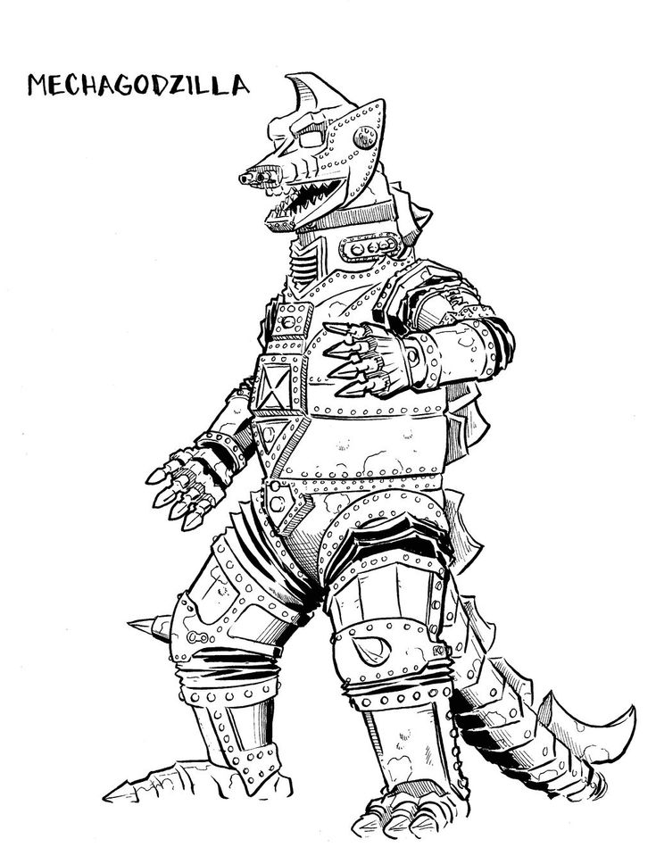 Mechagodzilla coloring pages