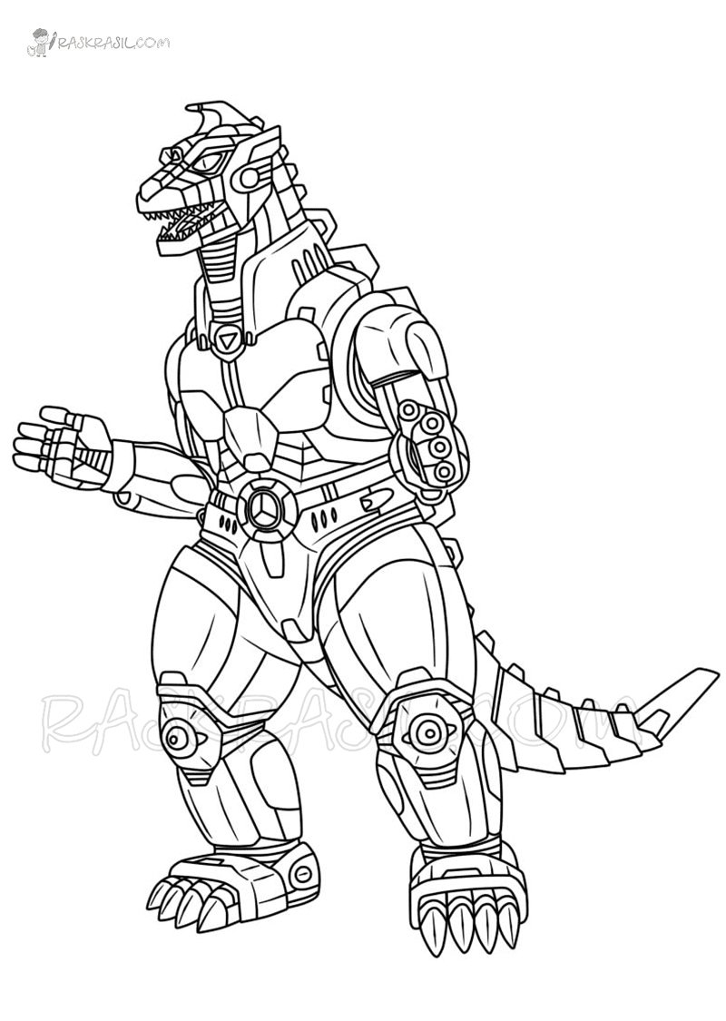 Mechagodzilla coloring pages printable for free download