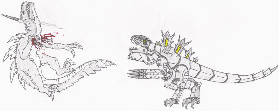 Code red mecha godzilla by dinohunter on
