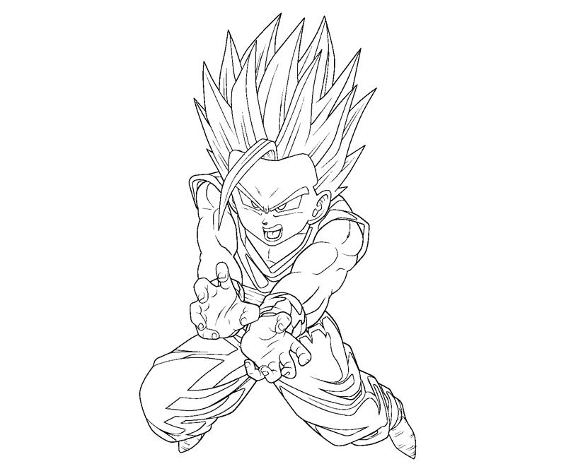 Gohan coloring crafty teenager