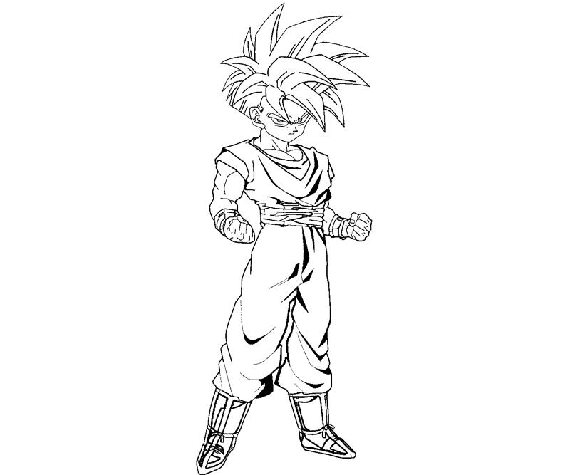 Gohan coloring crafty teenager