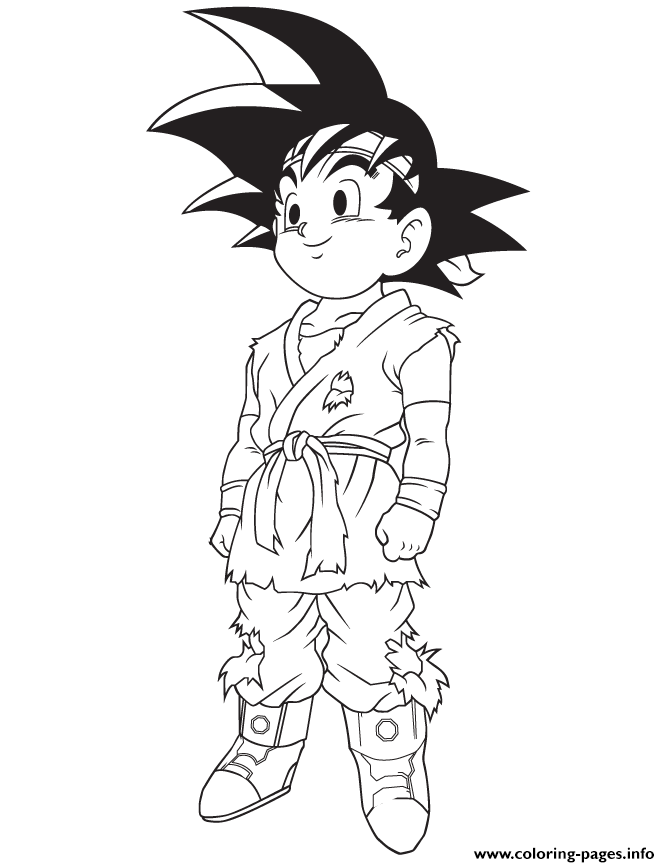 Dragonball cartoon gohan coloring page coloring page printable