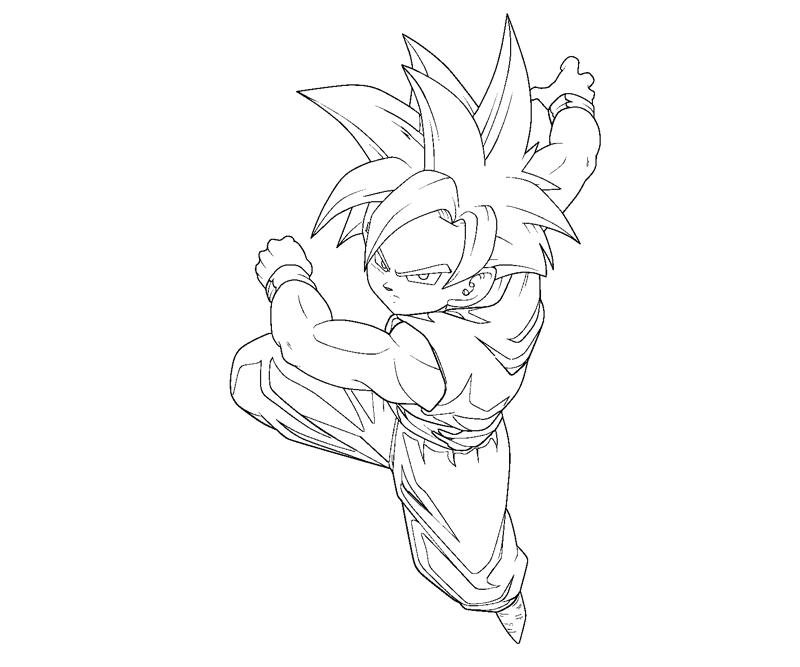 Ssj gohan coloring pages printable for free download