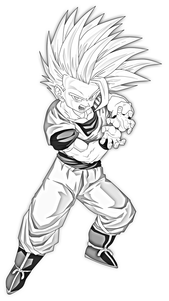 Teen gohan super saiyan drawing sketch template dragon ball artwork anime dragon ball super anime dragon ball