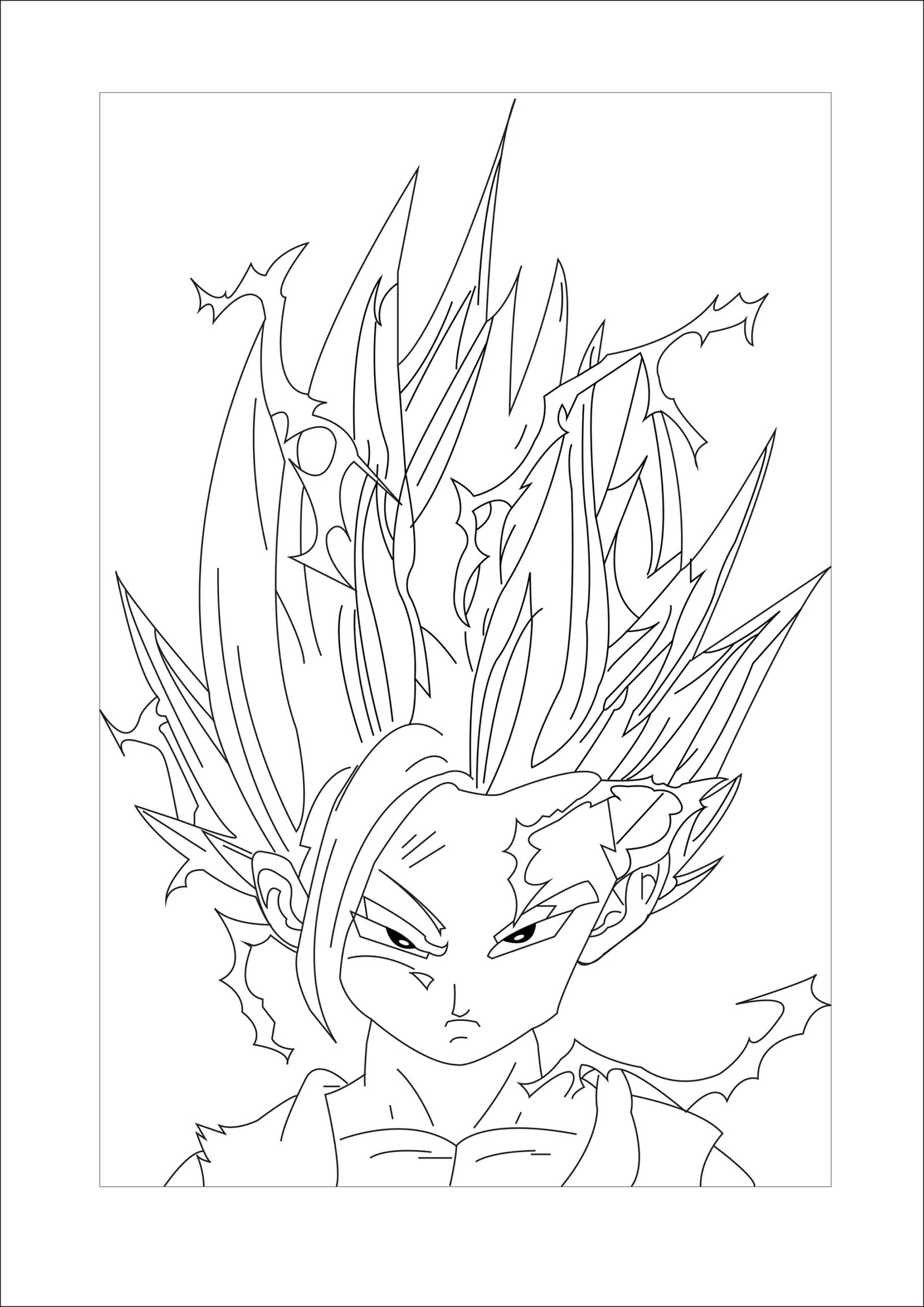 Ssj gohan coloring pages printable for free download