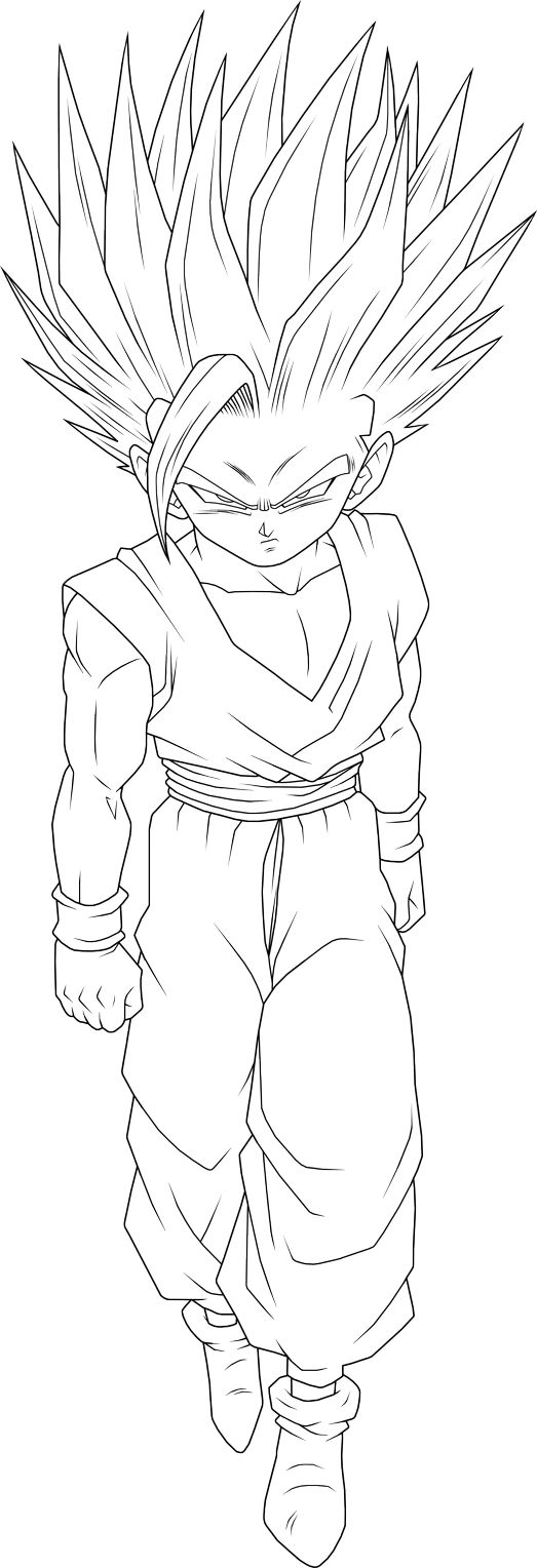 Super saiyan gohan youth lineart by brusselthesaiyan on deviantart dragon ball super artwork dragon ball painting dragon ball super manga