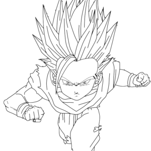 Ssj gohan coloring pages printable for free download