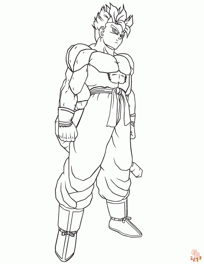 Dragon ball z gohan coloring pages free printable and easy