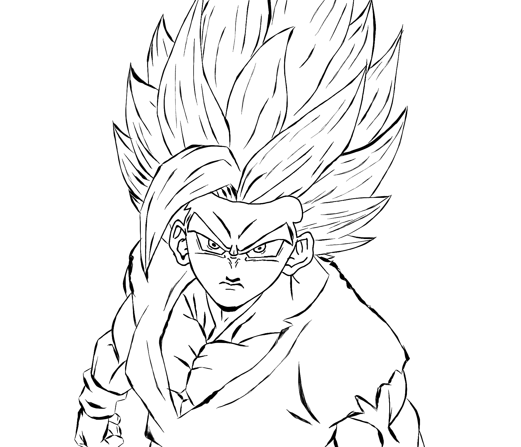 Beast gohan death glare bonus art