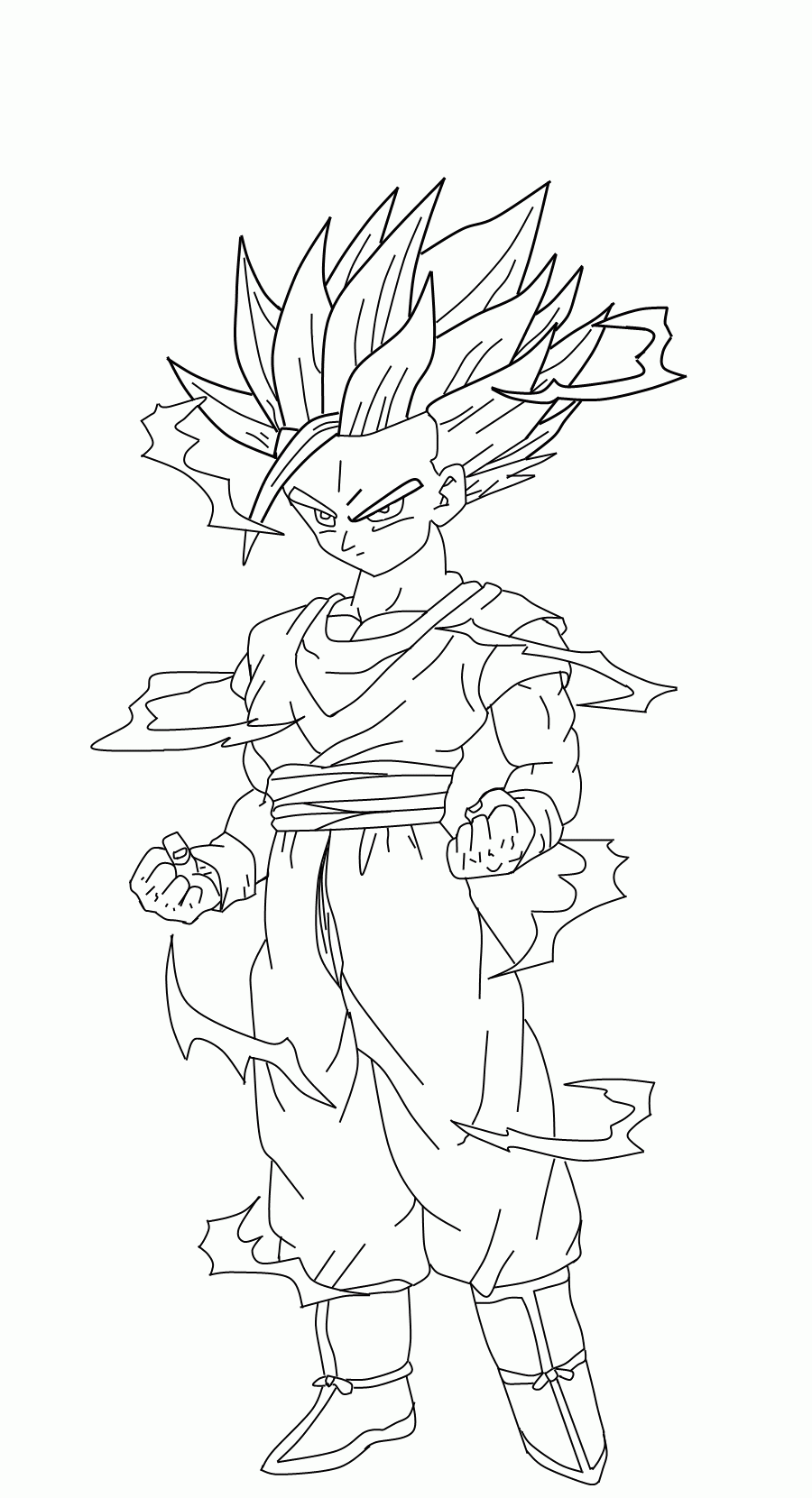 Dragon ball gohan coloring pages