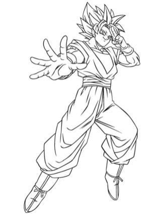 Free printable goku coloring pages