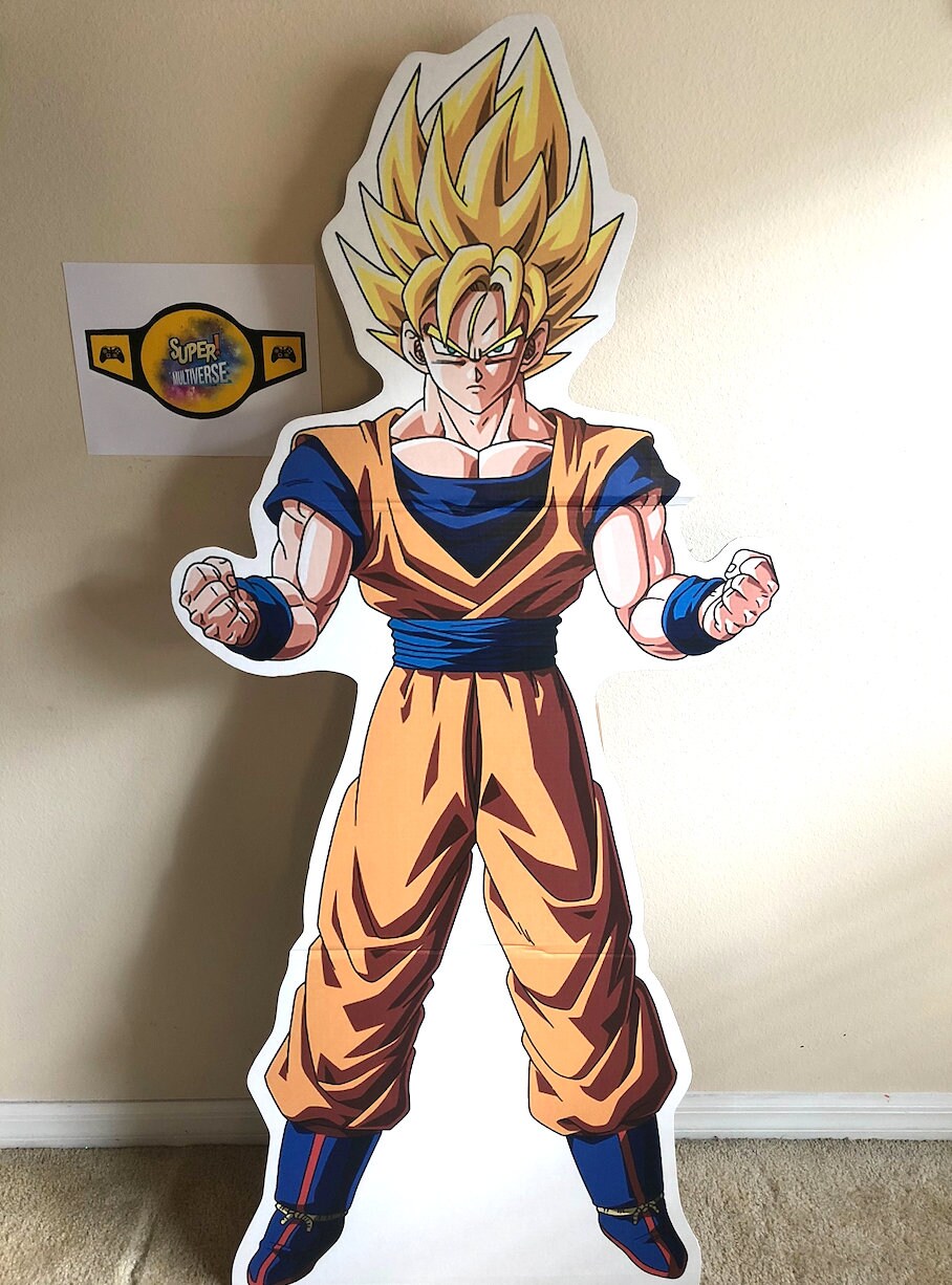 Super saiyan goku ft tall lifesize cardboard cutout standee dbz dragon ball z
