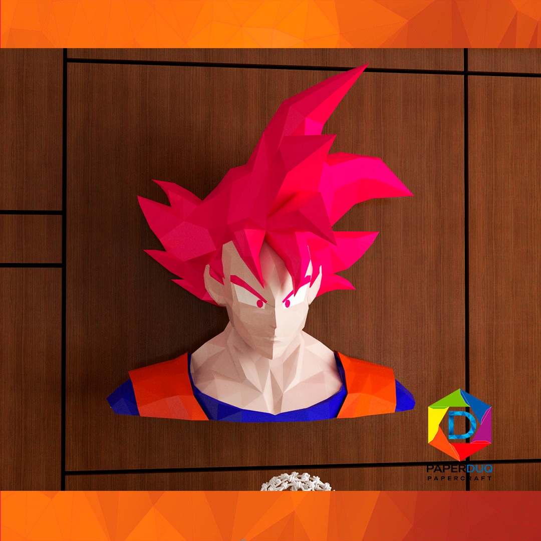 Goku papercraft pdf template pdf papercraft template
