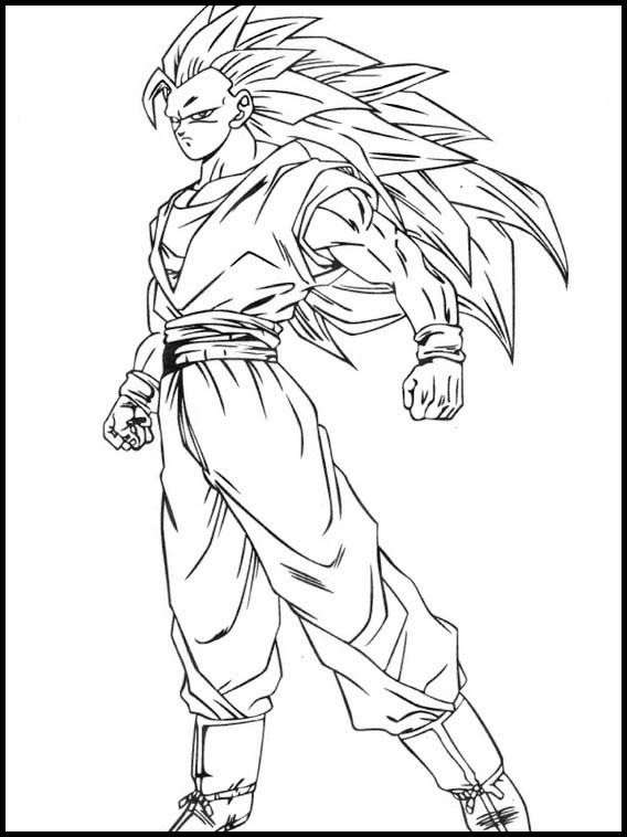 Anime printable coloring pages for kids dibujo de goku goku y black goku