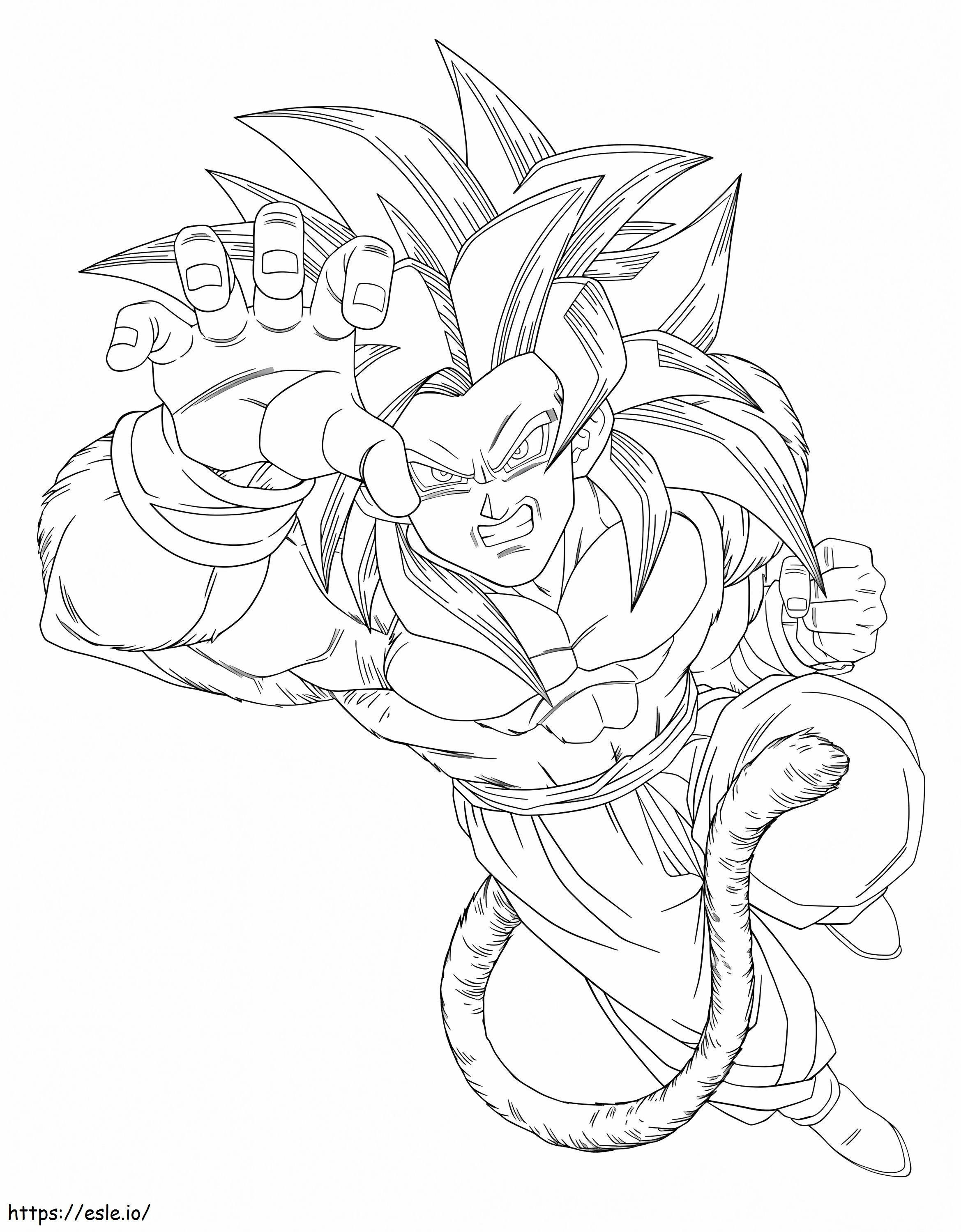 Super saiyan son goku coloring page