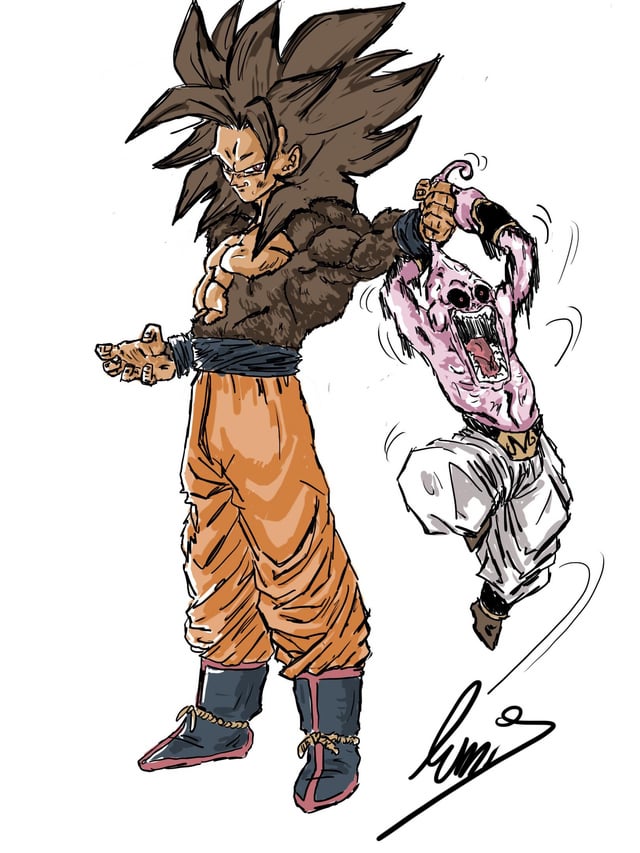 I made an alternate version of super saiyan goku i wanted it to resemble the oozaru form what do you think rdbz