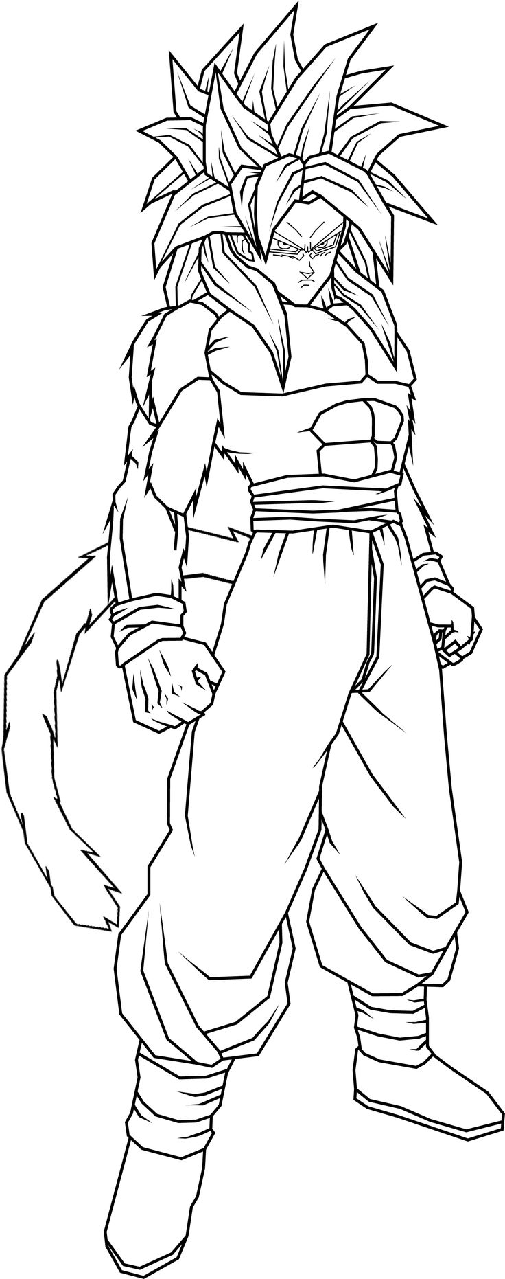 View large size goku super saiyan coloring pictures