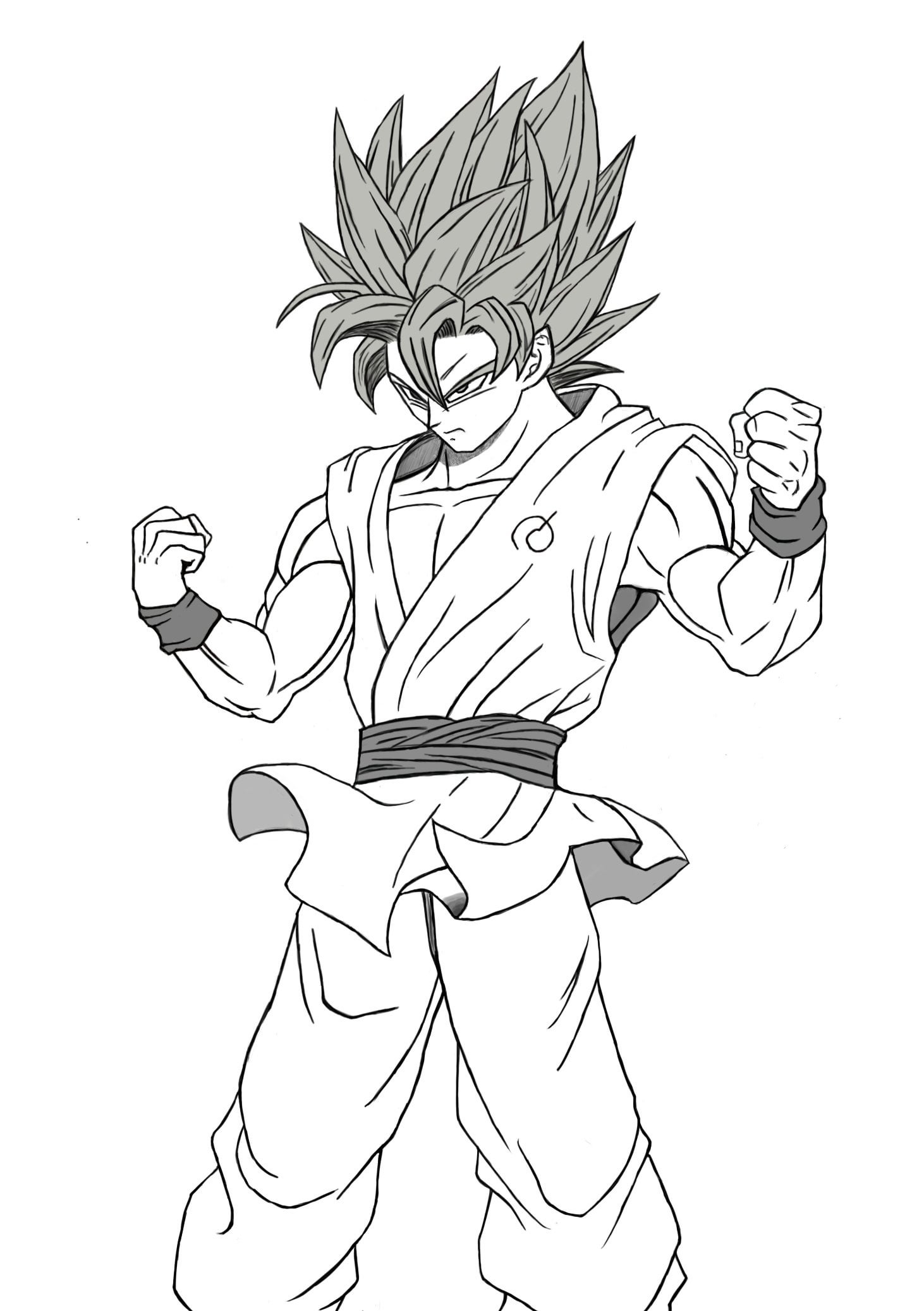 My drawing of ssj blue goku rdbz