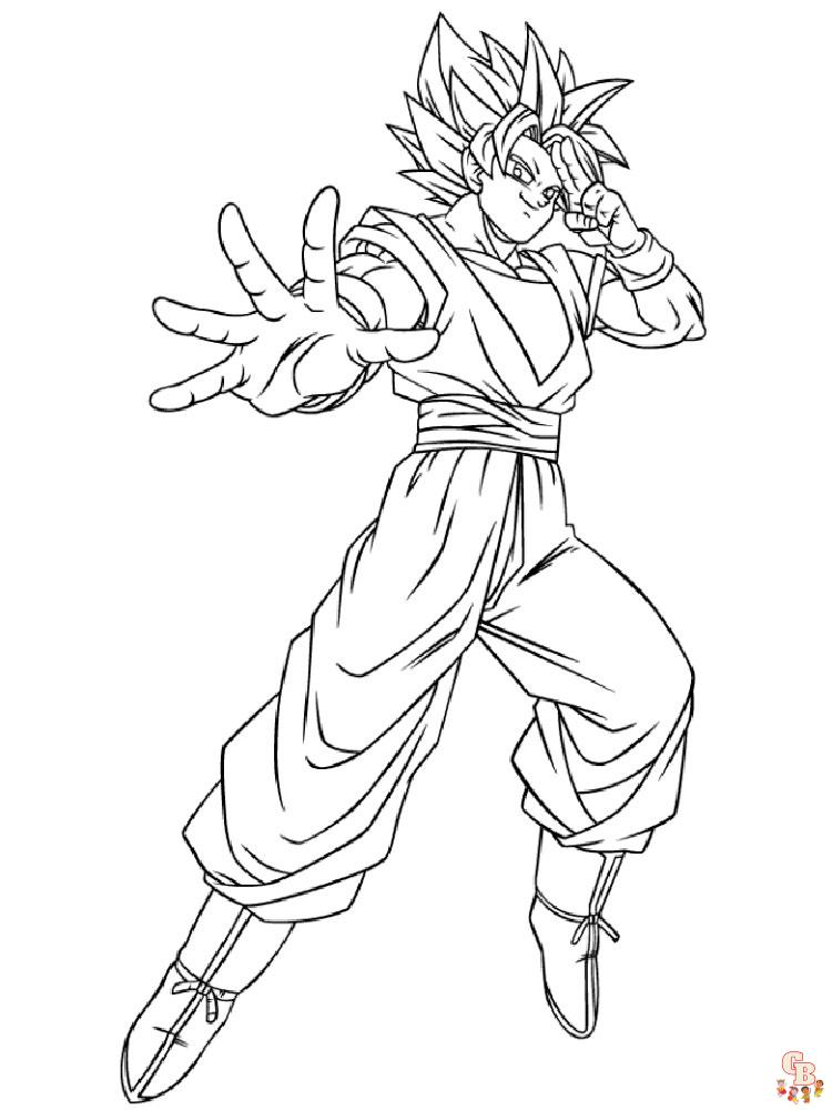 Free printable goku coloring pages by